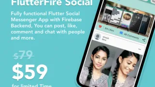 FlutterFire Social homepage
